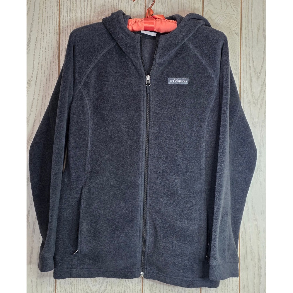Columbia Benton Springs Hooded Fleece Jacket Gray Kids XL 18/20 WG6333
